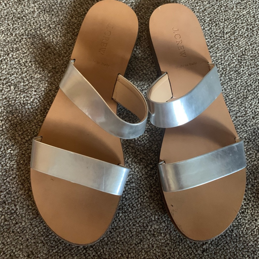 Jcrew silver slides